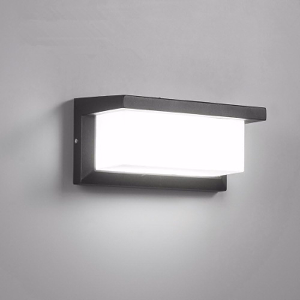 Luminaire et éclairage intérieur – Applique Murale Extérieur Moderne LED 12W Étanche IP65 En Aluminium Anthracite Eclairage Blanc Froid Classe énergétique A