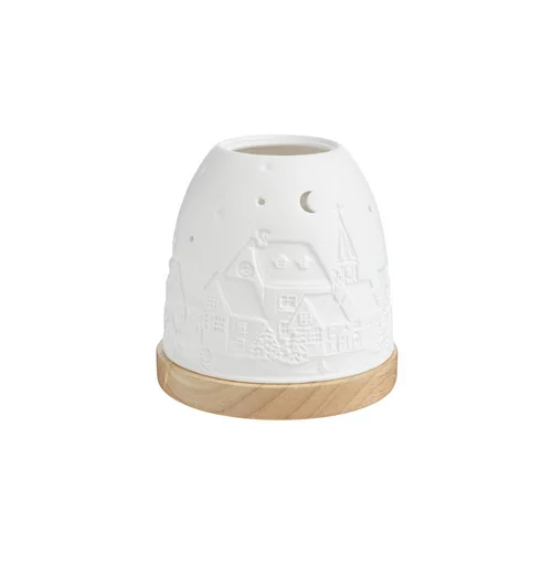 Pour plus de praticité au jardin:Mini-igloo lumineux en verre à motif village sous la lune Bernard Grange