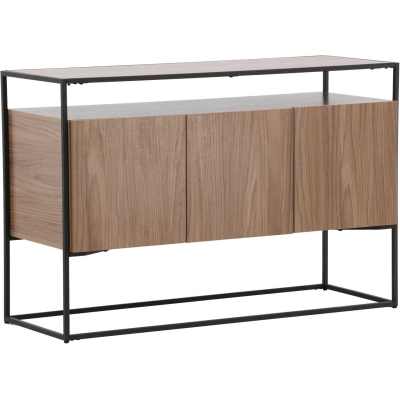 Buffet 3 portes en bois et acier Kingsport (Noyer)