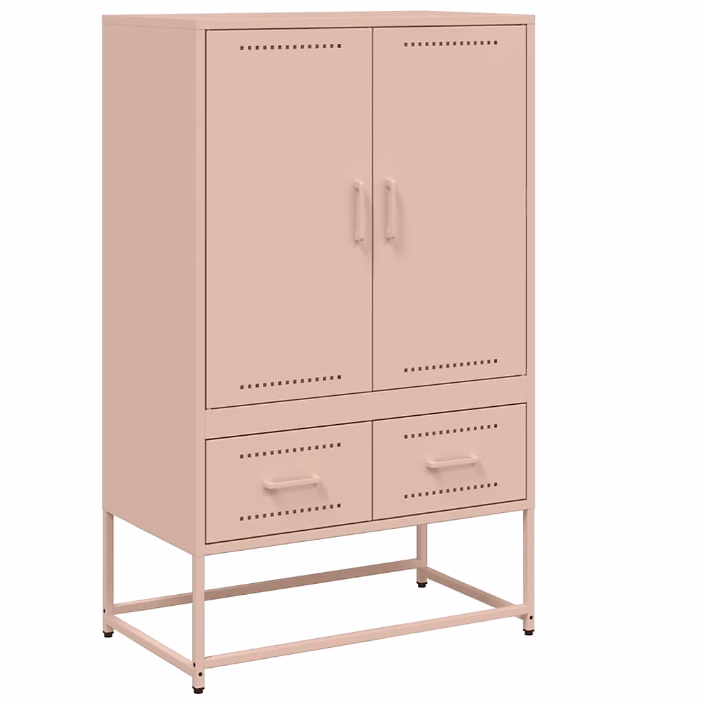 Buffet haut rose 68 × 39 × 111 – 5 cm acier vidaXL