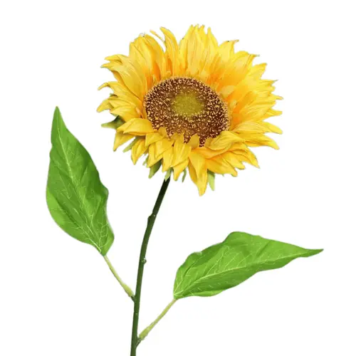 Pour profiter pleinement de l’extérieur:Tige de tournesol artificiel jaune - 69 cm