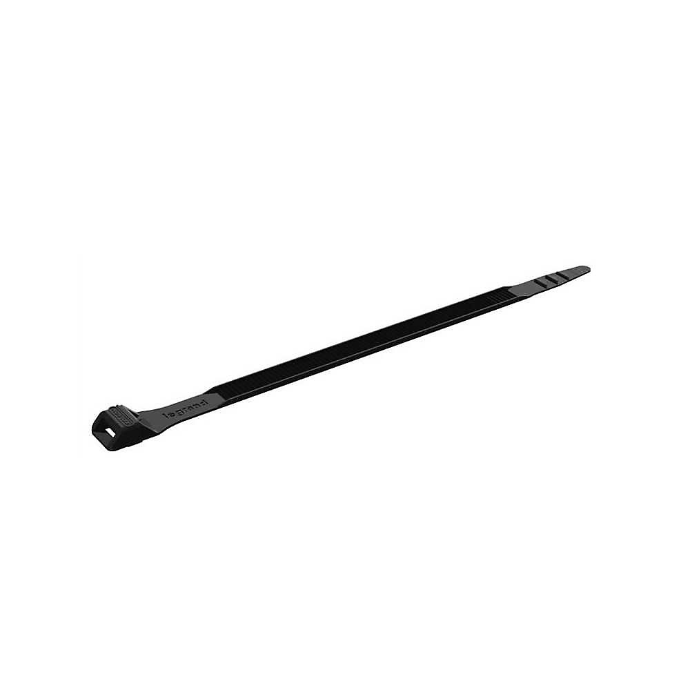 Collier de serrage Legrand 9 × 185 mm noir denture extérieure 360N boîte 100