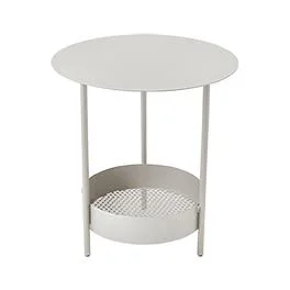 Solution simple:Guéridon Salsa coloris gris en acier Fermob - Ø 50 x 50 cm