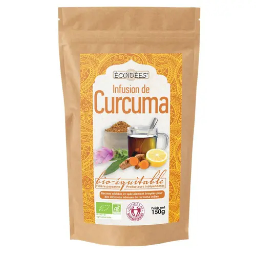 Une sélection pour l’extérieur：Infusion de curcuma bio équitable Ecoidées - 150 g