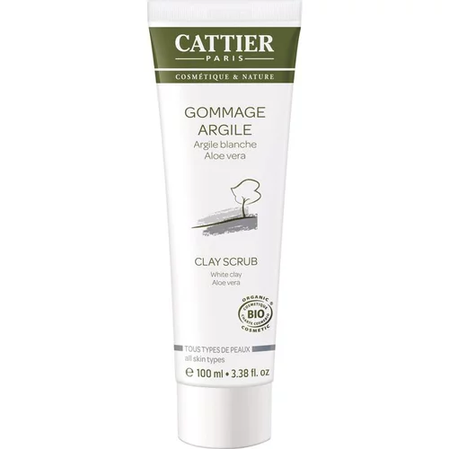 Nature pratique:Gommage à l’argile blanche Cattier bio en format de 100 ml