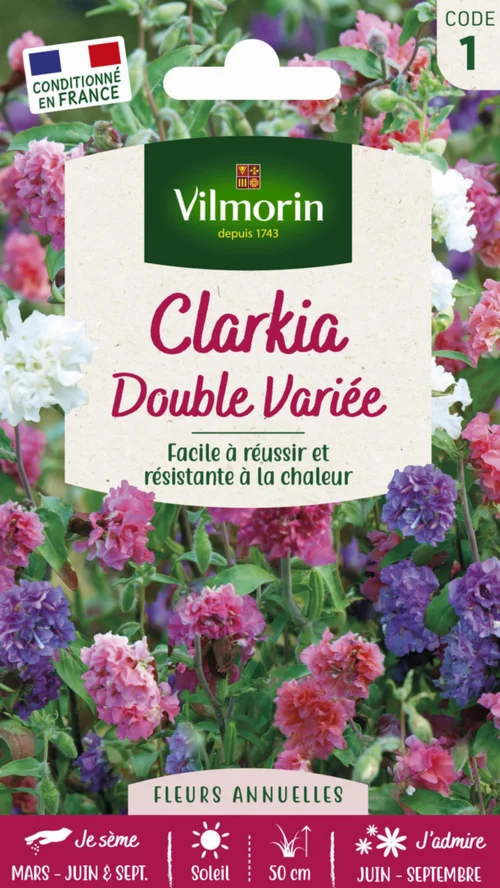 Une sélection pour le jardin:Graines de Clarkia double variée Vilmorin - graines à semer