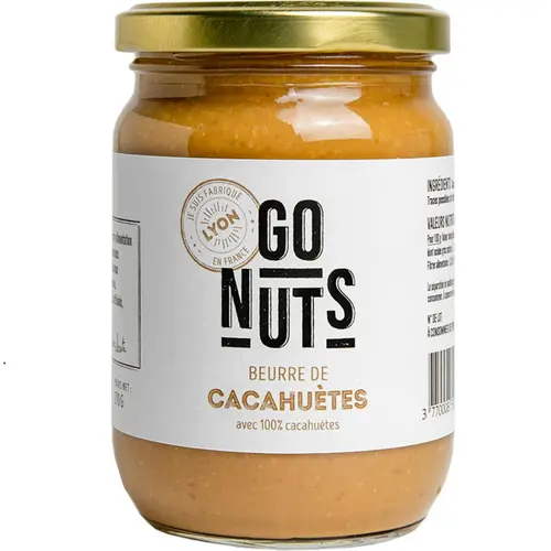 Le pratique pour l’extérieur：Beurre de cacahuètes bio Go nuts - 270 g