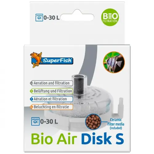 Une solution adaptée à l’extérieur:Filtre exhausteur pour aquarium - SUPERFISH Bio Air Disk S