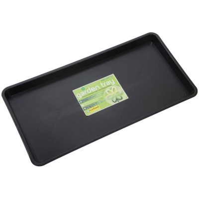 Plateau de jardin en polypropylène noir (79 x 40 x 5 cm)