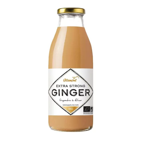 Pour faciliter la vie dehors：Extra strong ginger (gingembre à diluer) bio Vitamont - 50 cl
