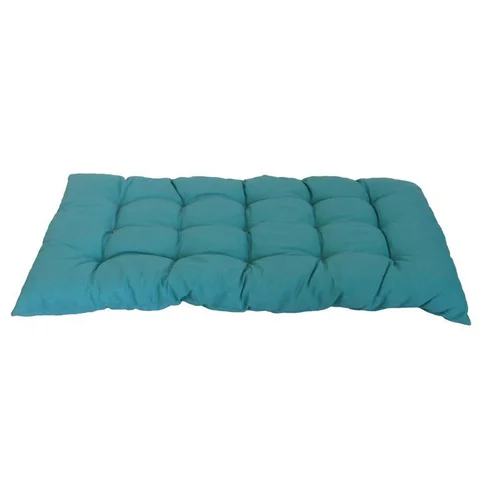 Une sélection pour l’extérieur：Coussin dossier palette en polyester/coton uni Emeraude Banco - 120 x 60 x 10 cm