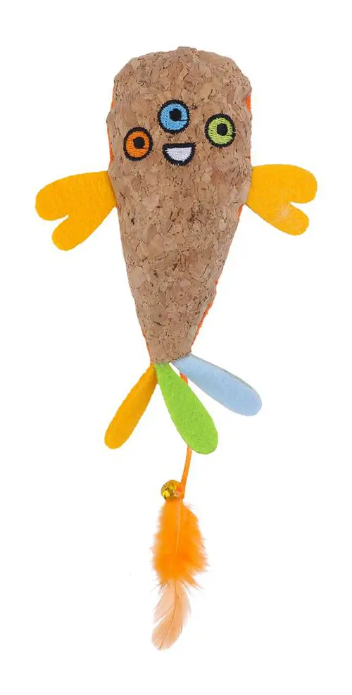 Simple au jardin:Jouet pour chat coloris multicolore Wouapy Stranger Le Joyeux - 15 x 9,5 x 3 cm