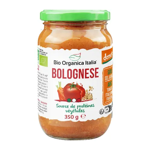 Votre allié à l’extérieur:Sauce bio bolognaise végétale Bio Organica - 350 g
