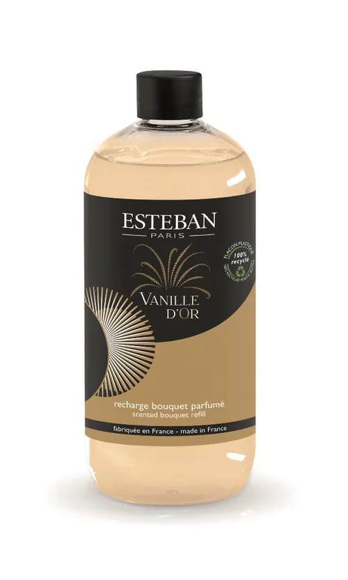 Loisirs jardin:Recharge de parfum bouquet et diffuseur Esteban collection Vanille d'or – 500 ml