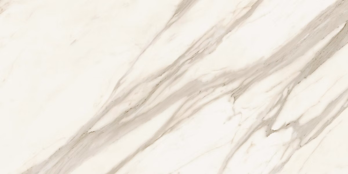 Carrelage effet Marbre Blanc Calacatta Sublime 120 × 60 × 0 – 9 cm Brillant Orsiano, Sol et mur intérieur (vendu par carton de 1,44 m²)