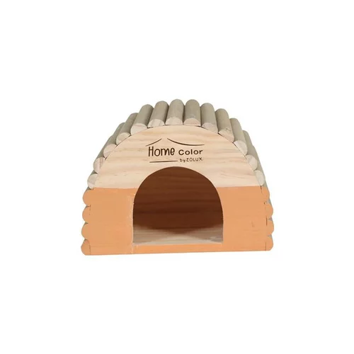 Jardin & déco:Maison en bois Home rond taille M orange 21x15x15 cm