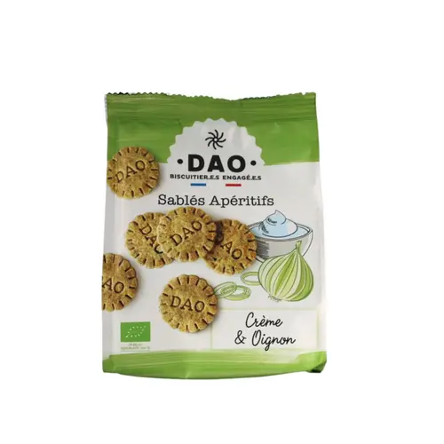 Simple dehors：Sablés bio à la crème et à l’oignon Dao - 100 g