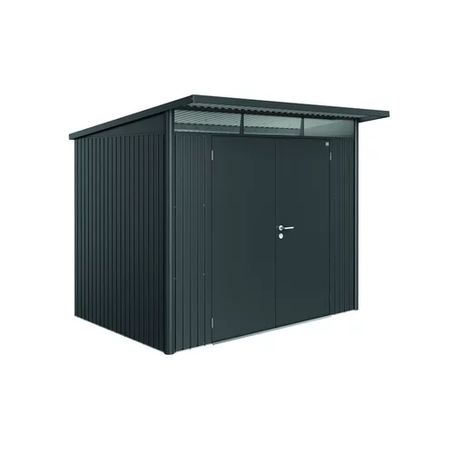 Pour organiser vos extérieurs:Abri de jardin AvantGarde double porte acier taille A5 gris foncé 260x220x218 cm