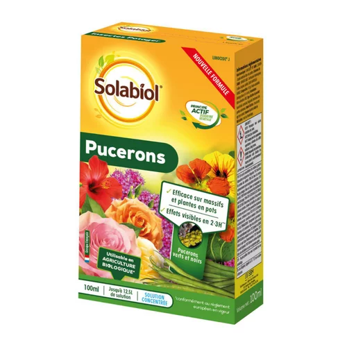 Une solution pour le jardin：Insecticide naturel polyvalent pour pucerons Solabiol - 100 ml
