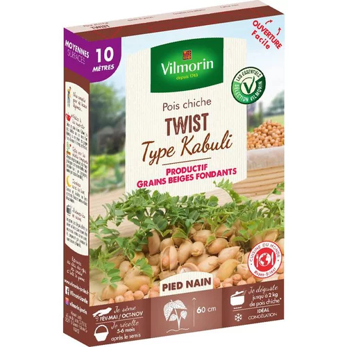Un choix pratique pour le jardin:Graines de pois chiche Twist type Kabuli Vilmorin - graines à semer