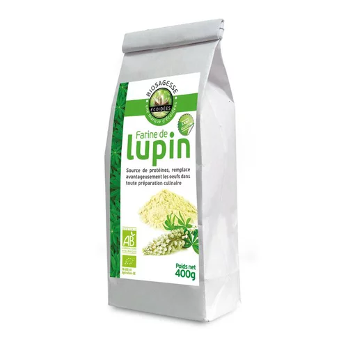 Jardin et plaisir:Farine de Lupin blanc bio en sachet de 400 g