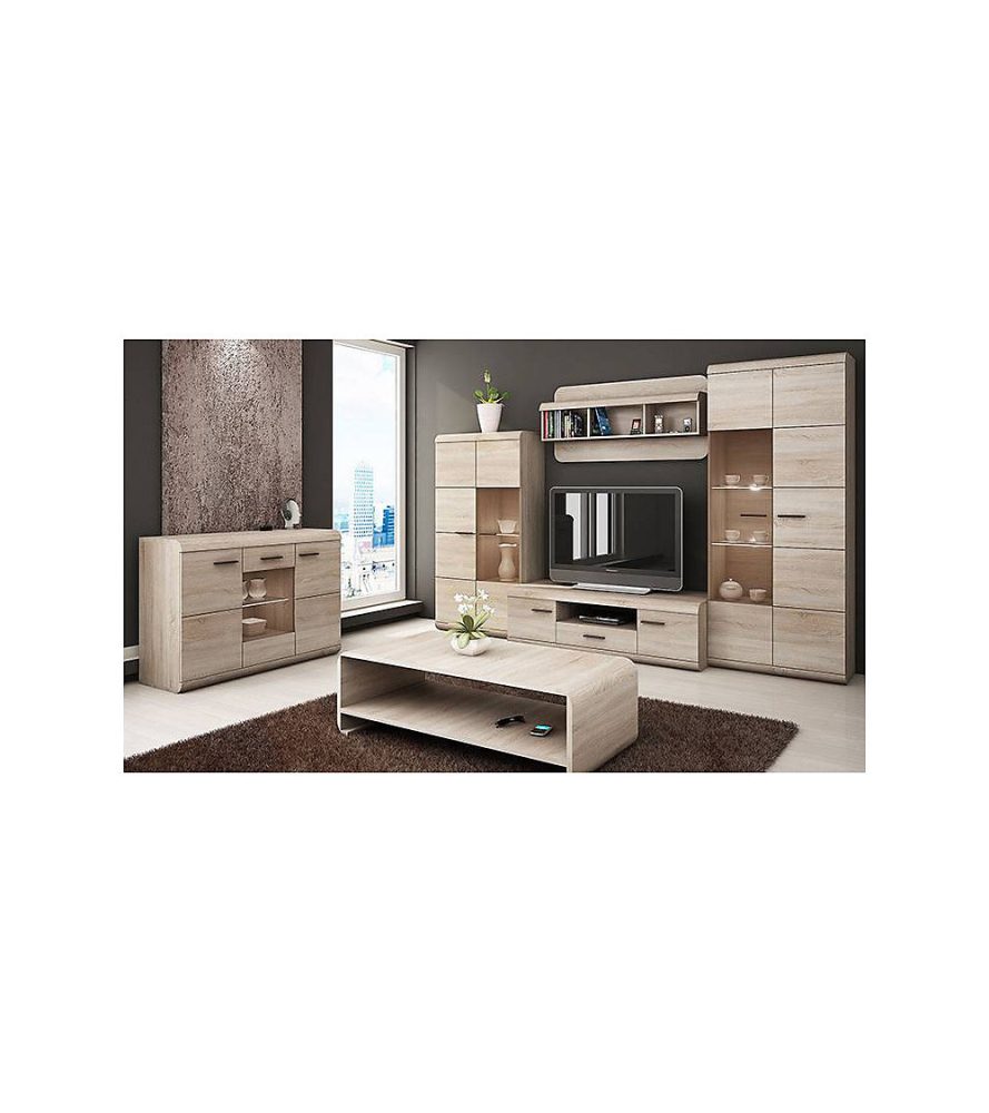 Ensemble salon HAZE 6 meubles rangement chêne – Réf. NJOGQZVWL5765215607