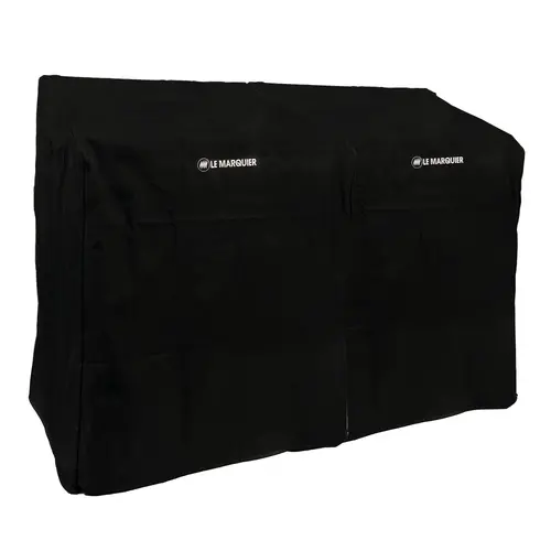 Pour transformer vos extérieurs：Lot housses pour cuisine 2 éléments noir Le Marquier - L 170 x P 65 x H 110 cm
