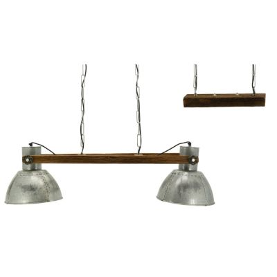 Suspension en bois recyclé et métal