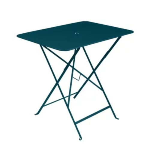 Utile jardin:Table pliante en acier coloris bleu acapulco Bistro Fermob - 97 x 57 x 74 cm
