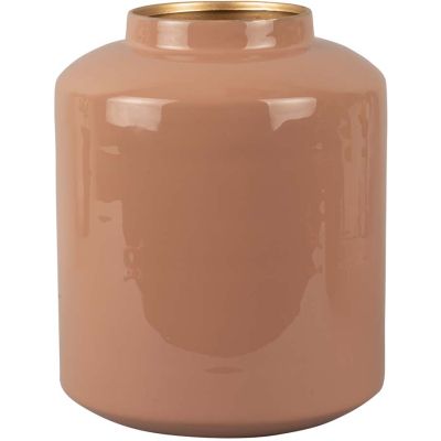 Vase en métal Enamel 19 x 23 cm (Rose pâle)