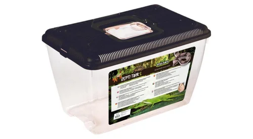 Mieux au jardin：Terrarium en plastique coloris noir Reptile Planet Repti Tank - Taille L 32,5 x 21 x 20 cm