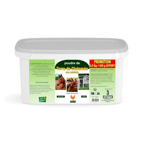 Jardin plaisir：Poudre de terre de diatomée en seau Lifland - 3 kg