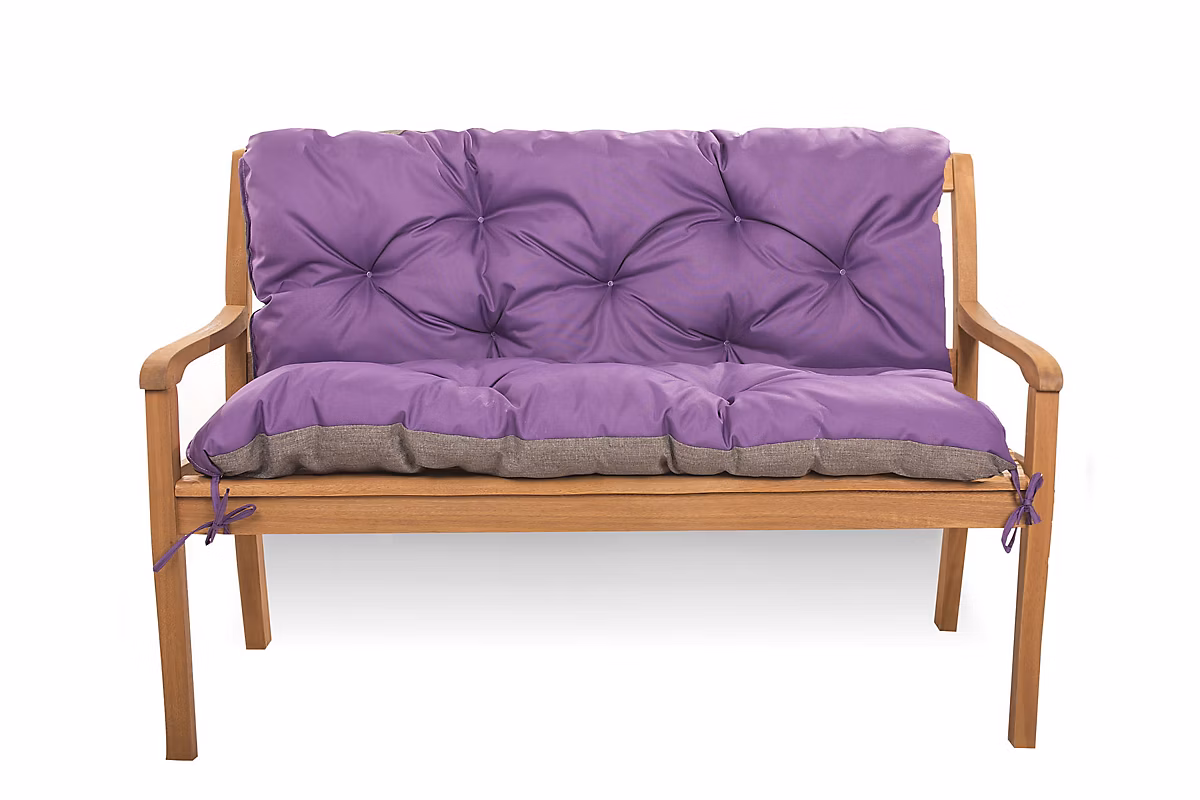 Coussin pour banc de jardin 110 × 50 × 40cm Violet coussin de banc extérieur – coussin de jardin, coussin de balançoire