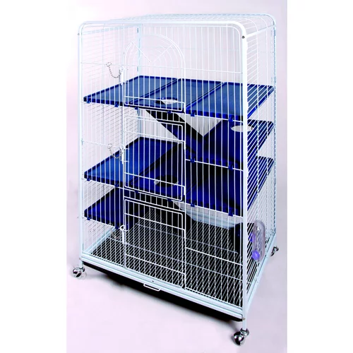 Pour le jardin:Cage bigtower pour rongeurs bleue 79x52xH140 cm