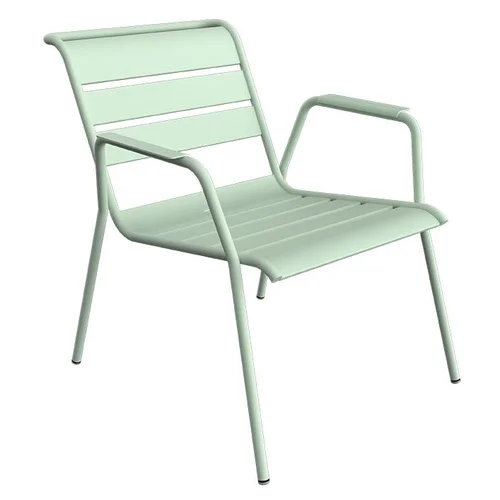 Jardin inspiration:Fauteuil Lounge Monceau coloris vert en acier Fermob - 87 x 77 cm