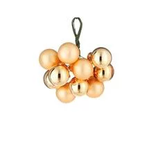 Pour vivre dehors:Grappe boule coloris or en verre - Ø 2 cm