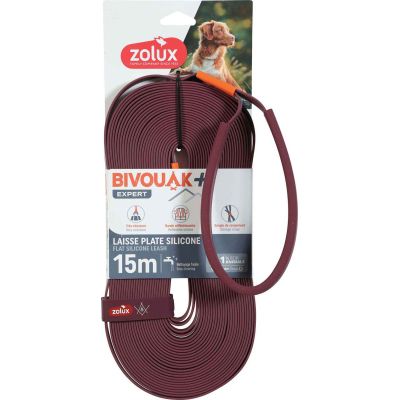 Longe plate en silicone rouge Bivouak (15 m)