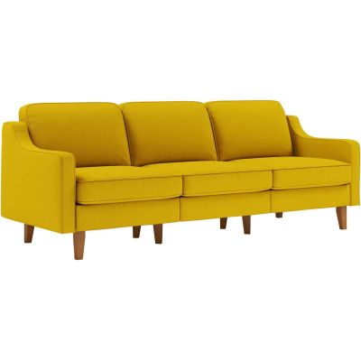 Canapé 3 places XL en tissu Robin (Jaune)