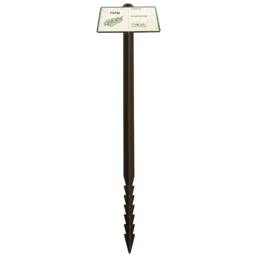 Le bon choix pour l’extérieur：Étiquette à planter jalons de jardin thym coloris marron - 45 cm
