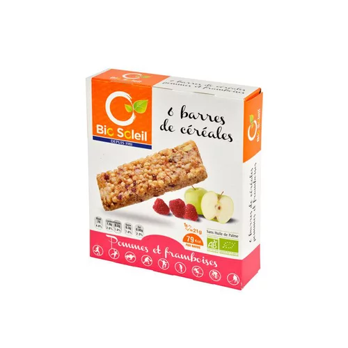 Malin jardin:Barres pommes framboises Bio BIOSOLEIL