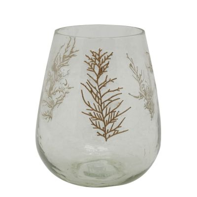 Photophore en verre Fougère (Grand modèle)