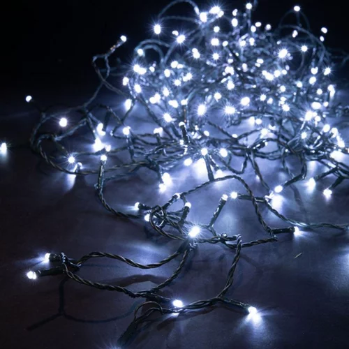 Sélection pour le jardin：Guirlande lumineuse LED à lumière blanc pur sur secteur - 8 m