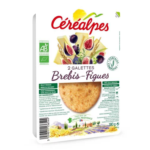 Jardin extérieur:Galette fromage de brebis figues - 2 x 90 g