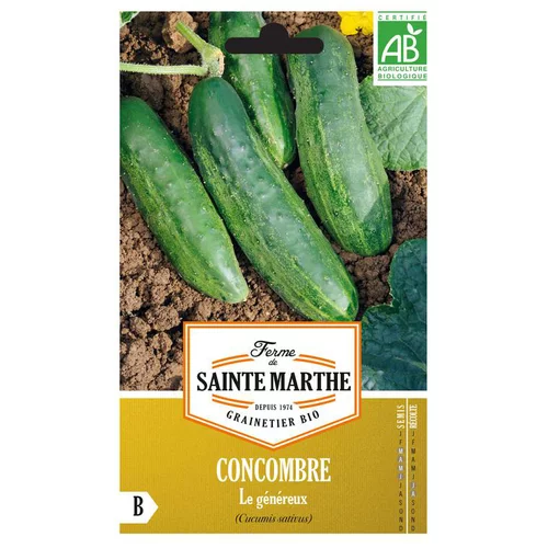 Pour faciliter le quotidien au jardin:Graines de concombre le généreux bio Ferme de Sainte Marthe - graines à semer
