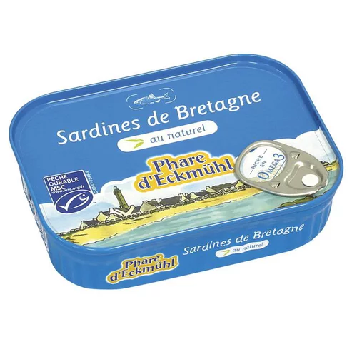 Jardin complet：Sardines au naturel.135 g PHARE D'ECKMÜHL