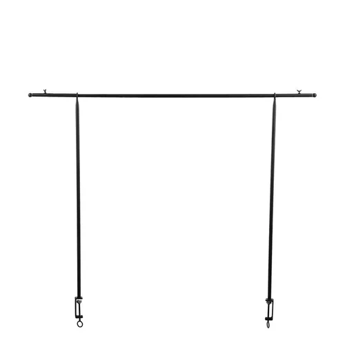 Conçu pour vos extérieurs：Barre de suspension en métal noir pour décoration de table 250x110 cm