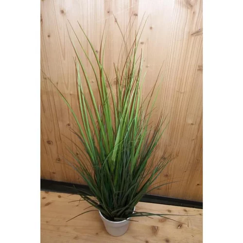 Pour un extérieur bien organisé:Herbe artificielle en pot blanc 100x30x14,5 cm
