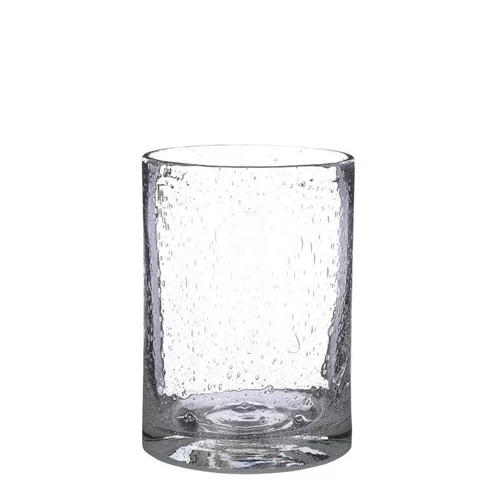 Accessoire au jardin：Vase cylindre en verre recyclé transparent Estelle - H 23 x Ø 17 cm