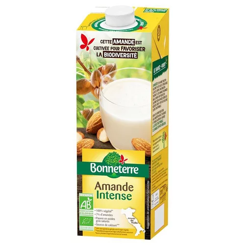 Fonctionnel au jardin:Boisson Amande intense bio Bonneterre - 1 L