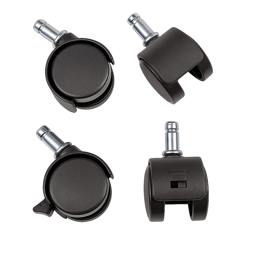 Luminaire et éclairage intérieur – 4 Roues Poubelle WHEEL Noir Plastique 5cm